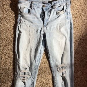 Blue Skinny Distressed Jeans